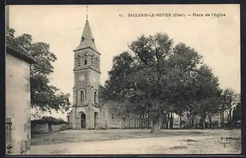 AK Saulzais-le-Potier, Place de l`Église