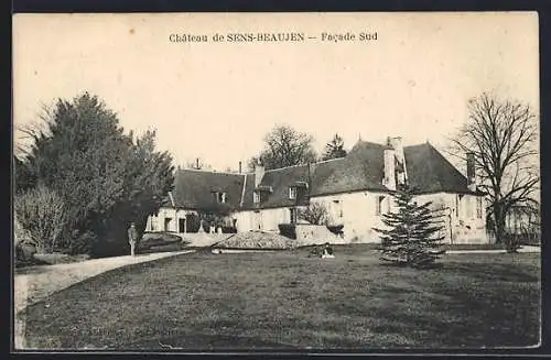 AK Sens-Beaujeu, Facade sud du château