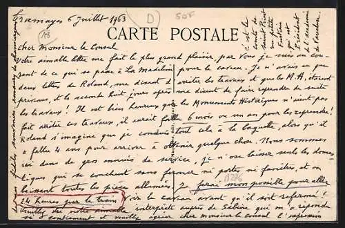 AK Sancergues, Ancien Château du Verger avec troupeau de moutons