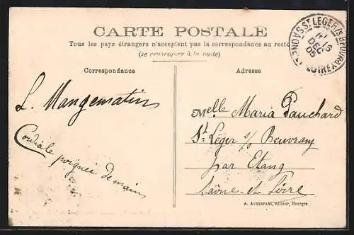 AK Nérondes, Château de Fontenay, Entrée du parc