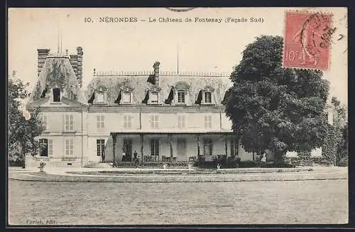 AK Nérondes, Le Château de Fontenay (Facade Sud)