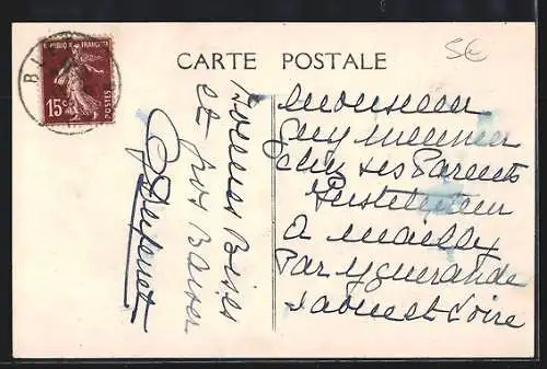 AK Blet, Le Château et l`Église, vue prise du Parc