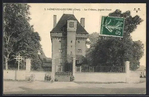 AK Ménetou-Couture, Le Château, facade Ouest