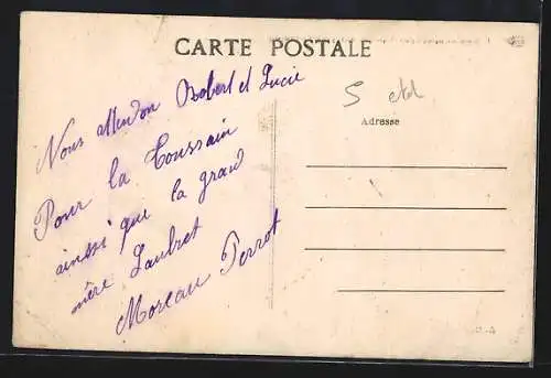 AK Châteauneuf-sur-Cher, Vue prise du Château