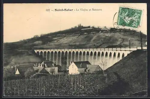 AK Saint-Satur, Le Viaduc et Sancerre