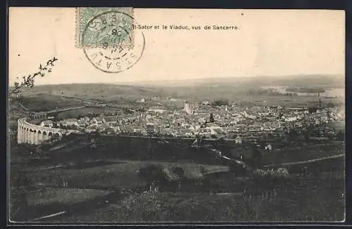 AK Saint-Satur, le Viaduc vus de Sancerre