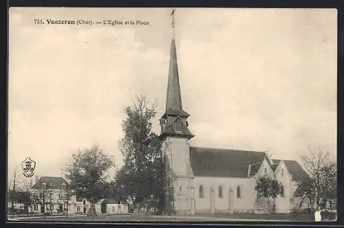 AK Vouzeron, L`Église et la Place