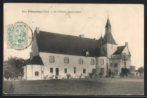 AK Villequiers, Le Château, facade Ouest