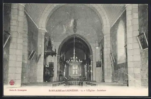 AK Saint-Hilaire-en-Lignières, L`Église : Intérieur