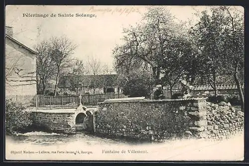 AK Sainte-Solange, Pèlerinage à la Fontaine de Villemont