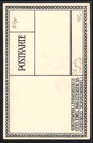 Künstler-AK sign. Gertrud Schadwinkel, Kunstgewerbl. Lehrwerkstätte O. Ewel: Königsberg, Speichergegend