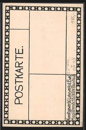 Künstler-AK sign. Käte Bantau, Lehrwerkstätte O. Ewel, Königsberg: Jahrmarktsfest zu Plundersweilern, Festkranz