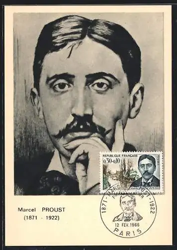 Maximum-AK Marcel Proust, französischer Schriftsteller