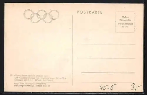 AK Berlin, Olympische Spiele 1936, Hochspringer Cornelius Johnson (USA), Olympia-Sieger