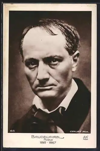 AK Porträt des Dichters Baudelaire 1821-1867