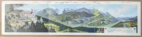 Klapp-Lithographie Hohfluh auf Hasliberg, Hotel und Kurhaus Schweizerhof, Bes. K. Gysler, Panorama