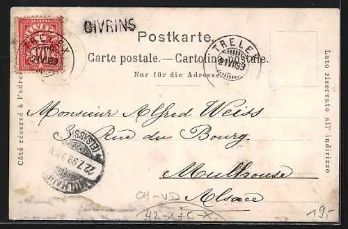 Künstler-AK Yverdon, Tir Cantonal Vaudois 1899, Place de Fête, Cantine, Théâtre