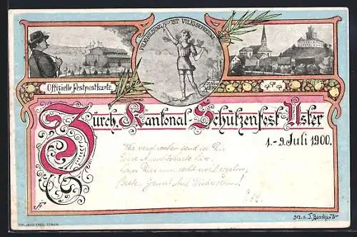 AK Uster, Zürcher Kantonal-Schützenfest 1900, Festhalle