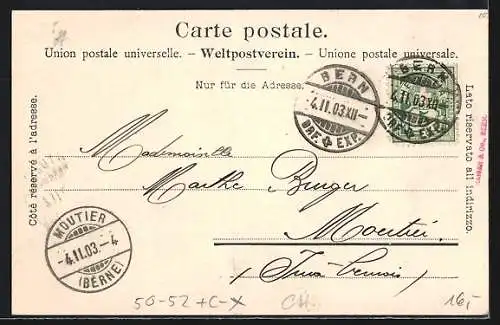 AK Bern, Milchfuhrmann mit Hundegespann