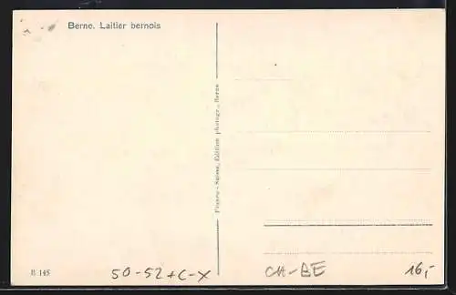 AK Bern, Berner Milchfuhrmann mit Hundegespann