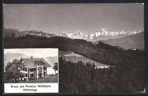 AK Haltenegg, Pension Waldheim, Panorama