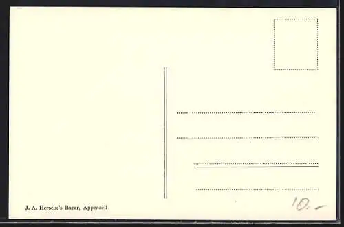 AK Appenzell, Teilansicht mit Neuem Postgebäude