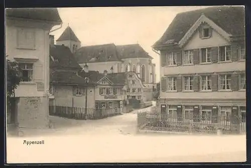 AK Appenzell, Blick auf Häuser und Strassenansicht