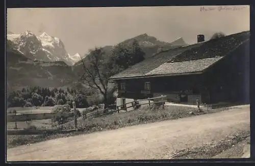 AK Reuti-Hasliberg, Pension Sternen mit Wetterhorngruppe