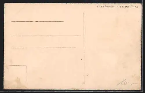 AK Weissbad, Teilansicht mit Häuserfassade, Kirchturm, Mädchen auf Sommerwiese