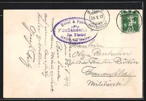 AK Heiden, Hotel und Pension Fünfländerblick