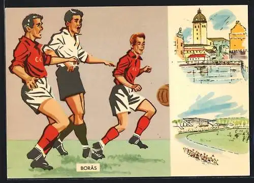 AK Boras, Fussball-Weltmeisterschaft 1958, England-Österreich