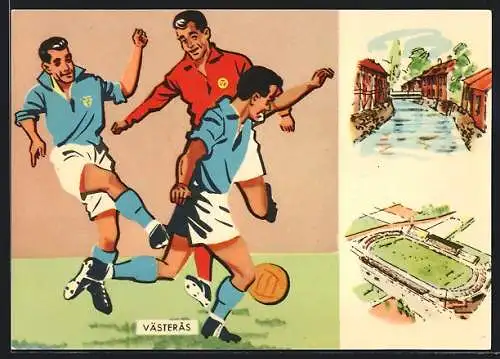 AK Västeras, Fussball-Weltmeisterschaft 1958, Frankreich-Jugoslawien