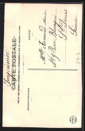 AK Junge Frau mit Kalender-Blatt Février