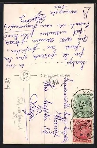 AK Junge Frau schreibt an einer Schreibmaschine