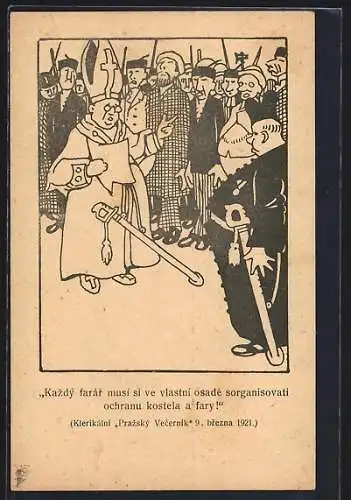 AK Kazdy farár musi si ve vlastni osade sorganisovati ochranu kostela a fary !, Religionspolitik