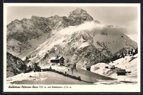 AK Waldemar-Petersen-Haus, Berghütte mit Widderstein