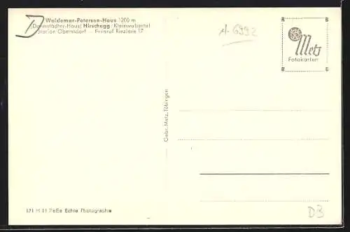 AK Waldemar-Petersen-Haus, Berghütte mit Widderstein