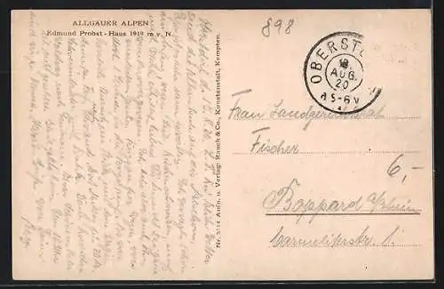AK Edmund Probst-Haus in den Allgäuer Alpen, Berghütte