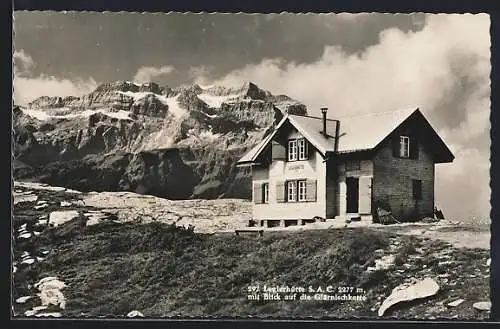 AK Leglerhütte, Motiv mit Blick auf die Glärnischkette