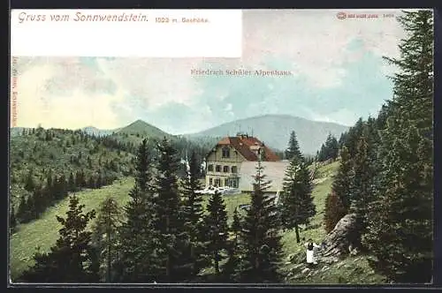 AK Friedrich Schüler Alpenhaus auf dem Sonnwendstein