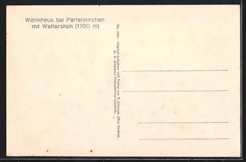 AK Wankhaus bei Partenkirchen mit Wetterstein