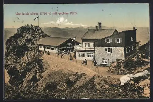 AK Wendelsteinhaus mit gachem Blick