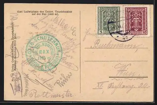 AK Karl Ludwighaus auf der Rax