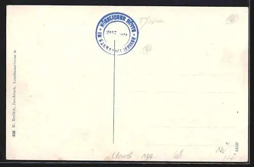 AK Reith, Ortsansicht gegen Wetterstein, Karwendelbahn, Nördlingerhütte mit Reitherspitze