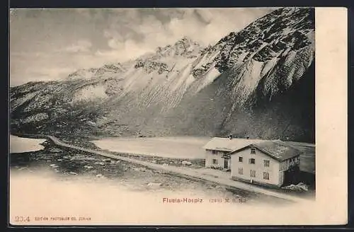 AK Fluela-Hospiz, Blick zum Schwarzhorn