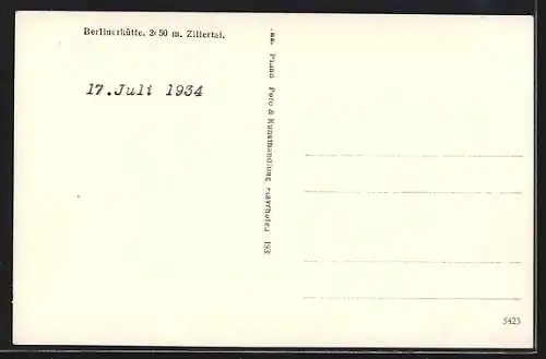 AK Berlinerhütte im Zillertal