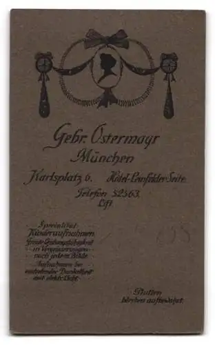 Fotografie Ostermayr, München, Karlspatz 6, Portrait eines Soldaten, Schulterstück PR