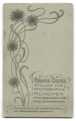 Fotografie Georg Deisz, München, Nymphenburgerstr. 150, Porträt eines Soldaten
