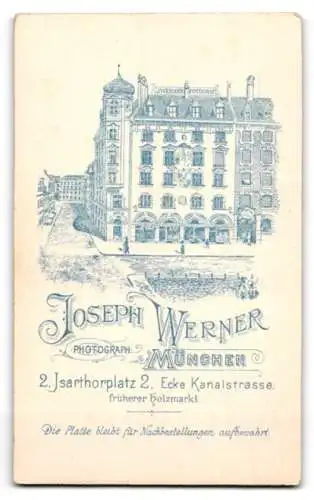Fotografie Joseph Werner, München, Isarthorplatz 2, Soldat in Uniform