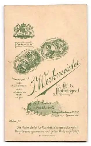Fotografie J. Werkmeister, Freising, Amtsgerichtsstrasse 445, Portrait eines Soldaten